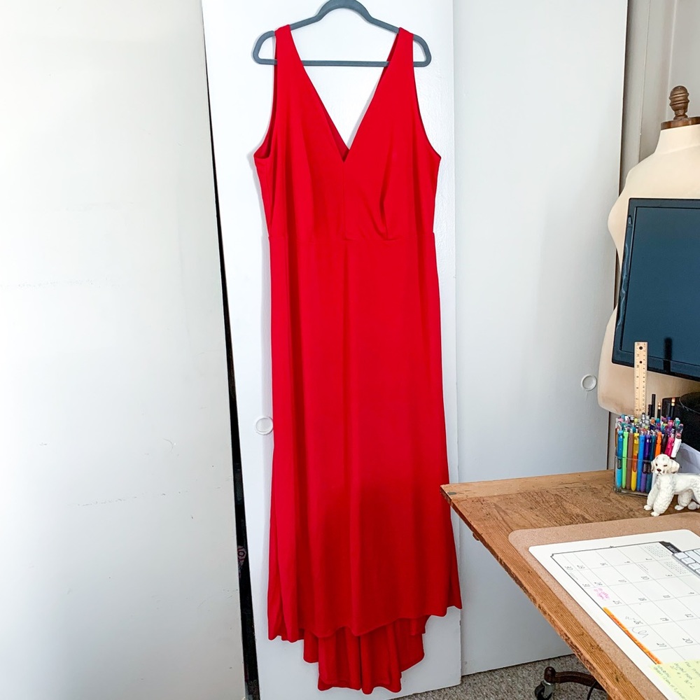 Eloquii Red Floor Length Dress